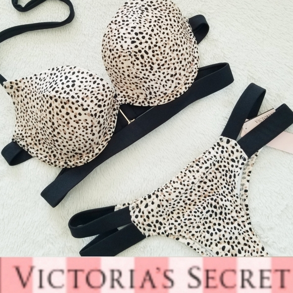 Victoria's Secret Strappy Hottie Halter Push-up Swim Bikini Itsy Bottom Set NWT - Picture 2 of 16
